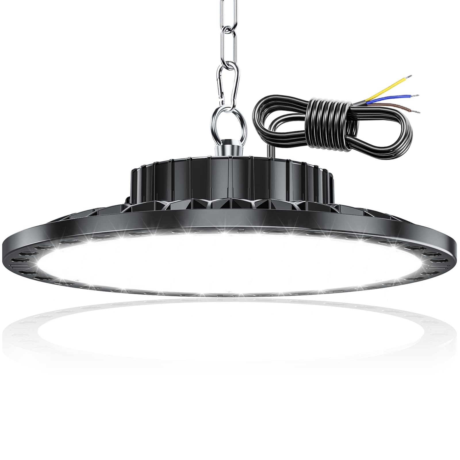 Plafonnier LED Garage 100W UFO Anti-Zones d'Ombre pour Atelier
