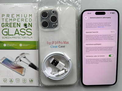 Apple iPhone 14 Pro Max - 256GB - Space Schwarz - 100% Kapazität - Neuwertig