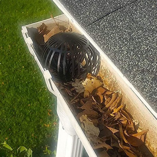 3X(8 StüCk Kunststoff-Dachrinnenschutz, Fallrohr-Laubschutz, Fallrohrfilter1862 - Bild 5 von 8