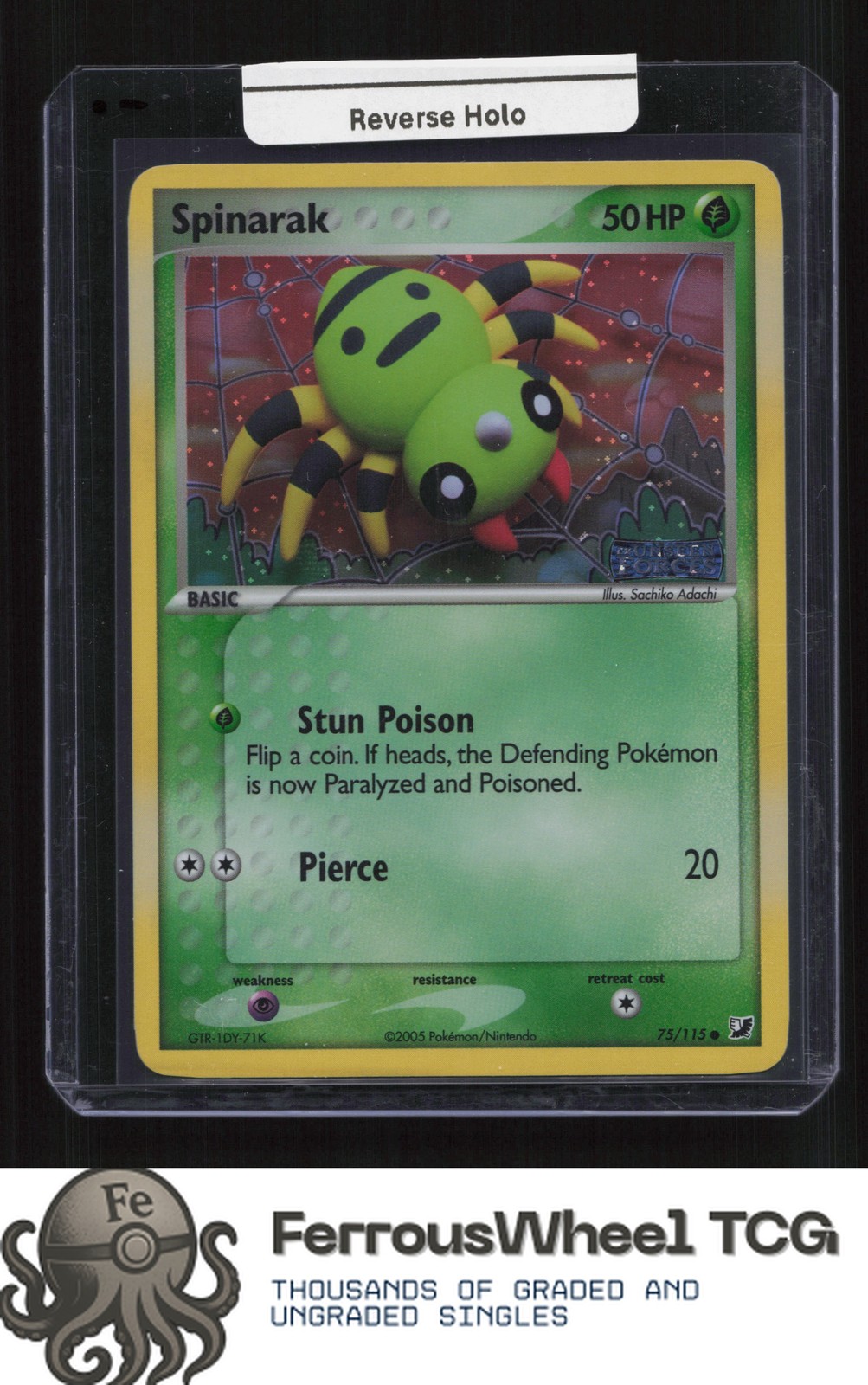 Spinarak 75/115 - Unseen Forces - Reverse Holo (NM-/LP+)