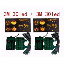 2-Pack Halloween Orange LED String Lights - 3M/30LED Waterproof Fairy Lights...