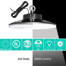 LED High Bay Light 5000K Daylight For Warehouse Factory Garage 0-10V Dimmable