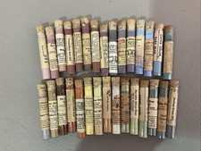 VTG Porcelain China Powder Paints Corked Glass Vials 30 Assorted Colors Lot 2