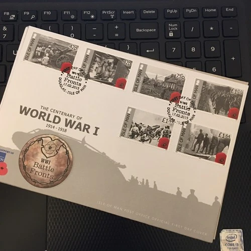 Isle of Man 2015 WORLD WAR I BATTLE FRONTS 1915 FDC First Day Cover UNADDRESSED