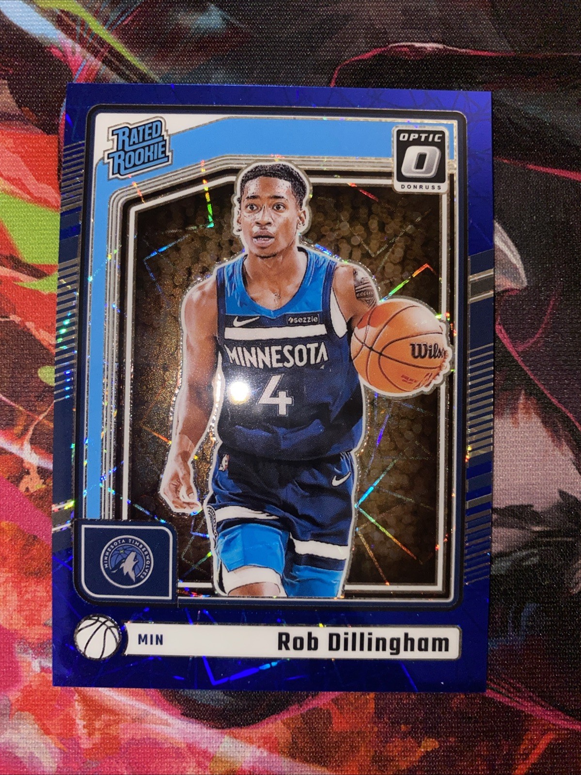 2024-25 Panini Donruss Optic Rob Dillingham #259 Blue Velocity Rated Rookie