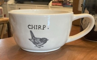 RARE HTF Vintage Rae Dunn Artisan Chirp Artisan Coll. Cafe Au Lait/Latte Mug