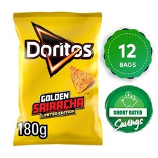 Doritos Golden Sriracha F1 Limited Tortilla Corn Snacks Sharing Packs 12 x 180g