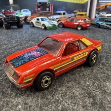 Hot Wheels The Hot Ones Red Turbo Mustang From Cobra Stunt Set Blue Hood Tampo