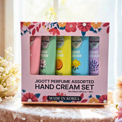 JIGOTT Perfume Hand Cream Gift Set (5 x 50ml) | Made in Korea | Perfect for Gift