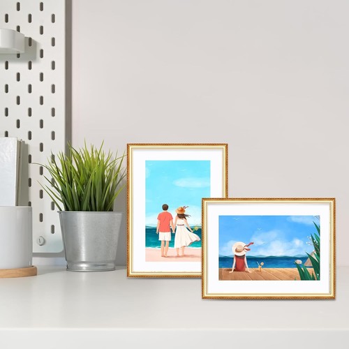 Teaaha 16 PCS 5x7 Picture Frame Mats White Matting for 4x6 - Picture 4 of 7