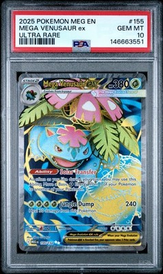 2025 - POKEMON - MEGA VENUSAUR ex - 155 - PSA 10