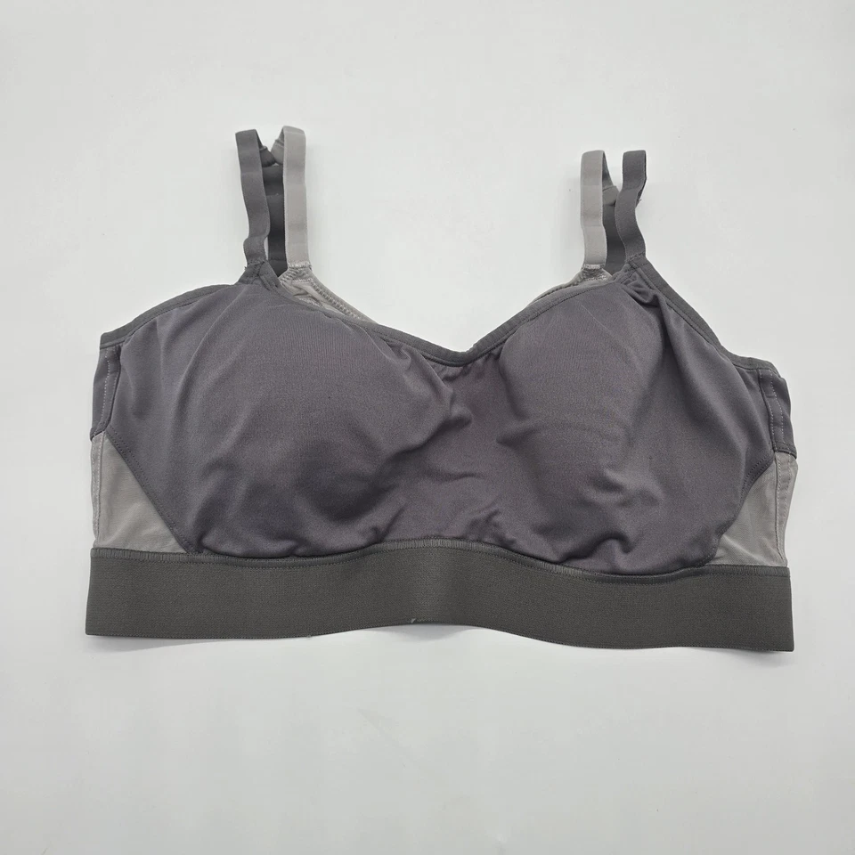 Sujetador deportivo Natori para mujer 36D gris Coolmax acolchado correas ajustables gancho trasero Foto 3 de 4