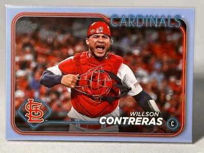 2024 Topps Willson Contreras Father's Day Powder Blue /50 #296 Cardinals