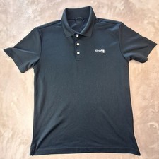Chaps 78 Polo Shirt Mens Medium Black Performance Golf Preppy