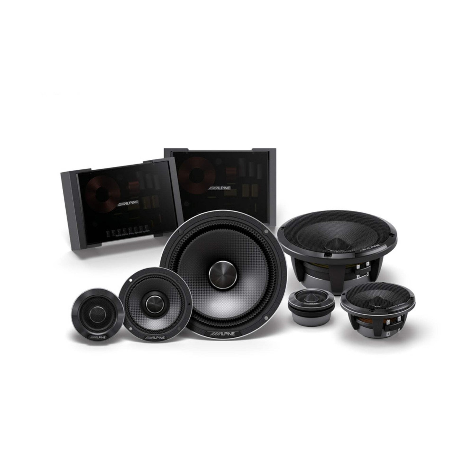 Alpine HDZ-653 Status Speakers Hi-Res 6.5 Inch 16.5cm 3 Way Component 100w RMS