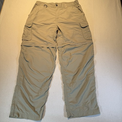 #ad Alpine Design Convertible Pants To Shorts Large 36x32 Hiking Fishing Outdoor Tan $22.50