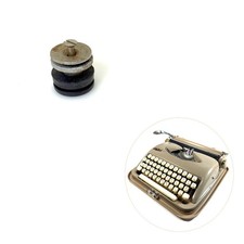 Foot Hardware for Cole Steel or ABC Portable Typewriter Vtg Washer Screw Grommet thumbnail