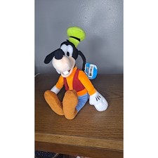 Disney Jr Mickey Mouse Clubhouse Goofy 11" Bean Bag Stuffed Animal Plush NWT