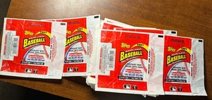 Lot of 154 Topps Empty Baseball Card Wax Wrappers-1991 ⚾️⚾️⚾️