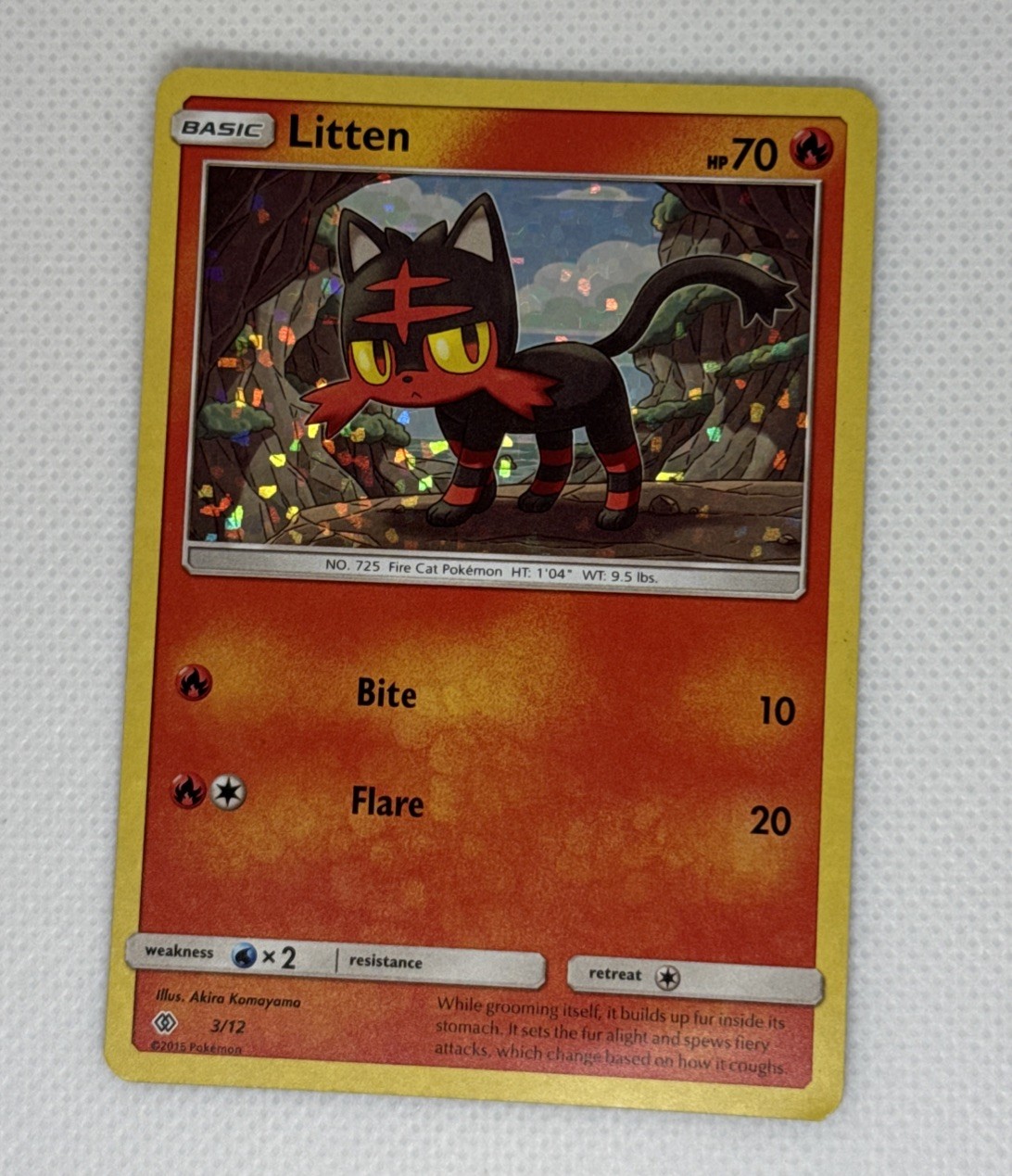 Litten 3/12 Holo | McDonalds Promo | Pokemon Card Sealed Rare