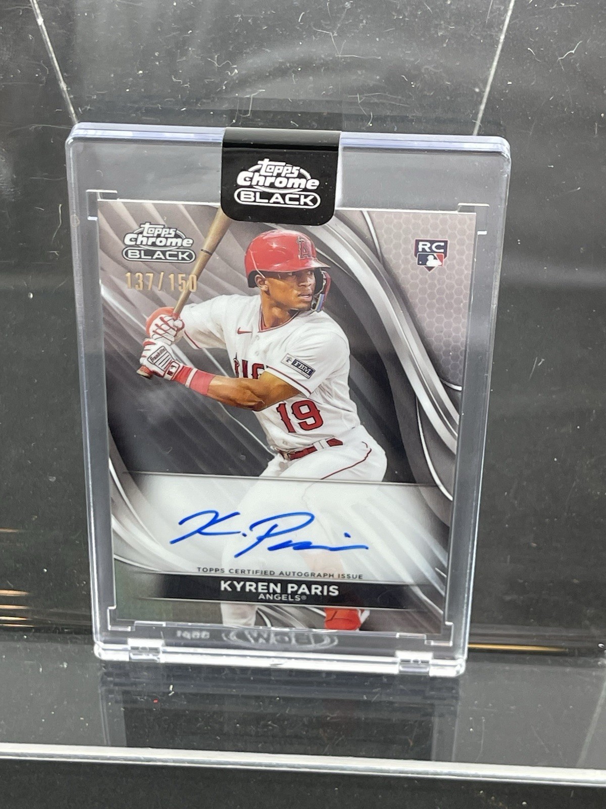 Angels Kyren Paris (RC) Refractors 137/150, 2024 Topps Chrome Black Autograph