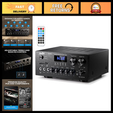 Bluetooth 5.0 Stereo Receiver 2.0 Channel Audio Amplifier, USB, SD, AUX, RCA, MI