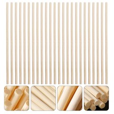 200Pcs Unfinished Natural Wood Dowel Rods Sticks for Kids Child DIY Crafts