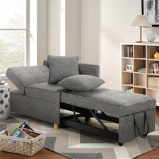 Sofa Bed 4-in-1 Convertible Sleeper Couch 3 Seater with 5 Adjustable Backrests  