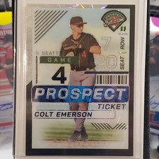 2024 Panini Prospect Edition COLT EMERSON BLACK VELOCITY HOLO 1 /39 #124 SEATTLE