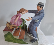 Norman Rockwell figurine '' We missed you daddy'' w/Cda 1982 Japan