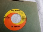 POP/ROCK THE BEATLES "LADY MADONNA " ON CAPITOL LABEL 45 RPM   7" RECORD