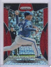 2019 Panini Prizm Red Mojo Prizm RC 114/299 Thomas Pannone Toronto Blue Jays