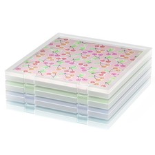 12x12 Paper Storage 4 Pack Stackable Scrapbook Container Document Locking