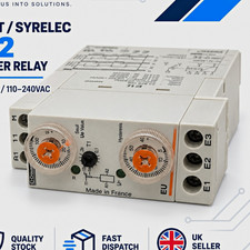 Crouzet Syrelec TR L2 88893525 Dual Timer Relay 0.1s-10h 24-240VAC Used