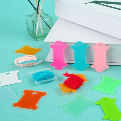 Multicolor Polymer Thread Spindles For Crafting Tasks Lightweight Smooth Storage