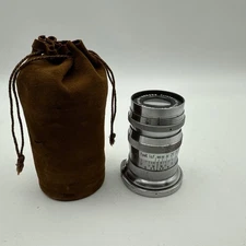 Vintage Carl Zeiss Jena Nr 2073440 Triotar 1:4 f= 8.5 cm Camera Lens In Case