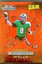 2021 Wild Card Alumination NIL #ANDA-11 Grant Wells Dead Aim Gold Foil Lettering