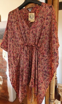 Portobello Bali, Seide,Poncho,Oberteil,zipfelig,Tunika,38/40/42,Boho,M/L