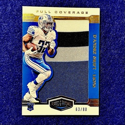 2020 Panini D'Andre Swift RC PATCH Plates & Patches Full Coverage SP Gold /80