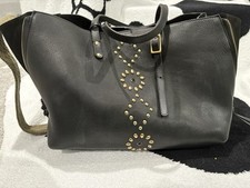 Kempton and Co Jet Stud Kingsbridge Tote Black Leather