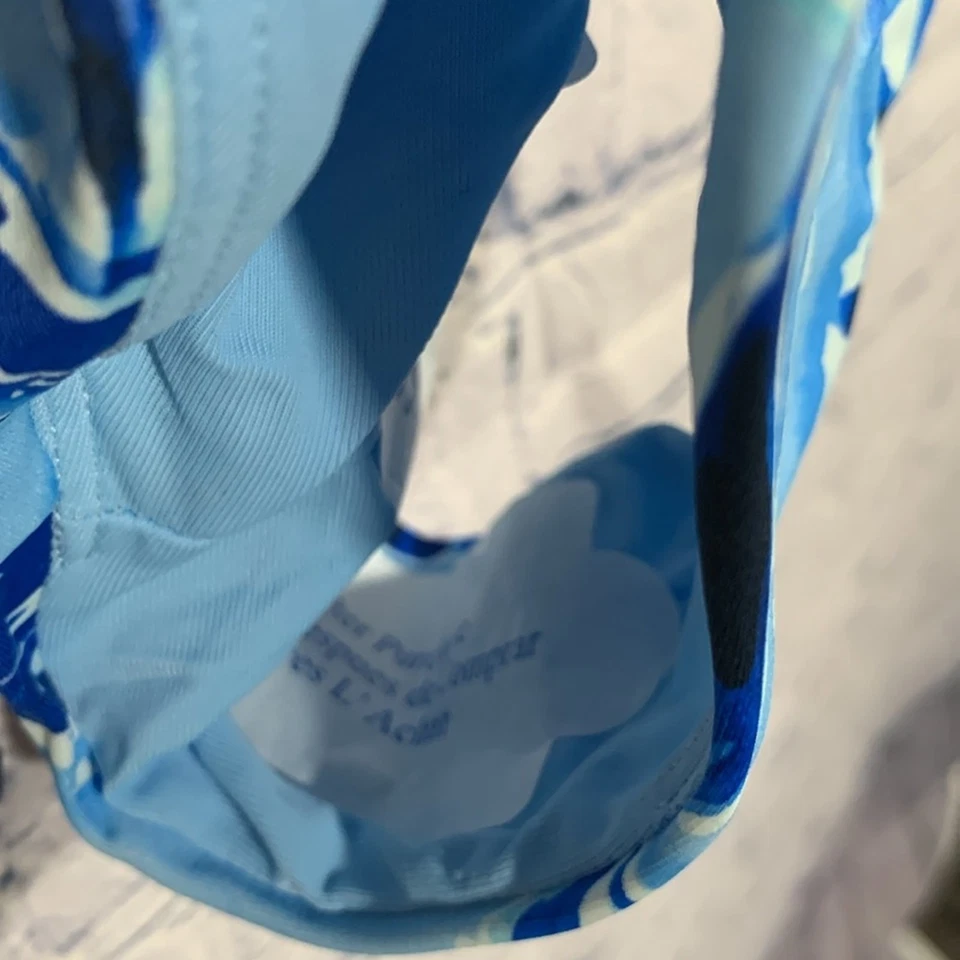 Bala Andie Swim para mujer de una pieza en floral azul pulido playa crucero isla M nueva con etiquetas Foto 4 de 4