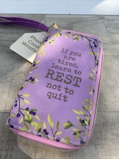 UNCAS Purple Fabric Wristlet Phone Case Walle...