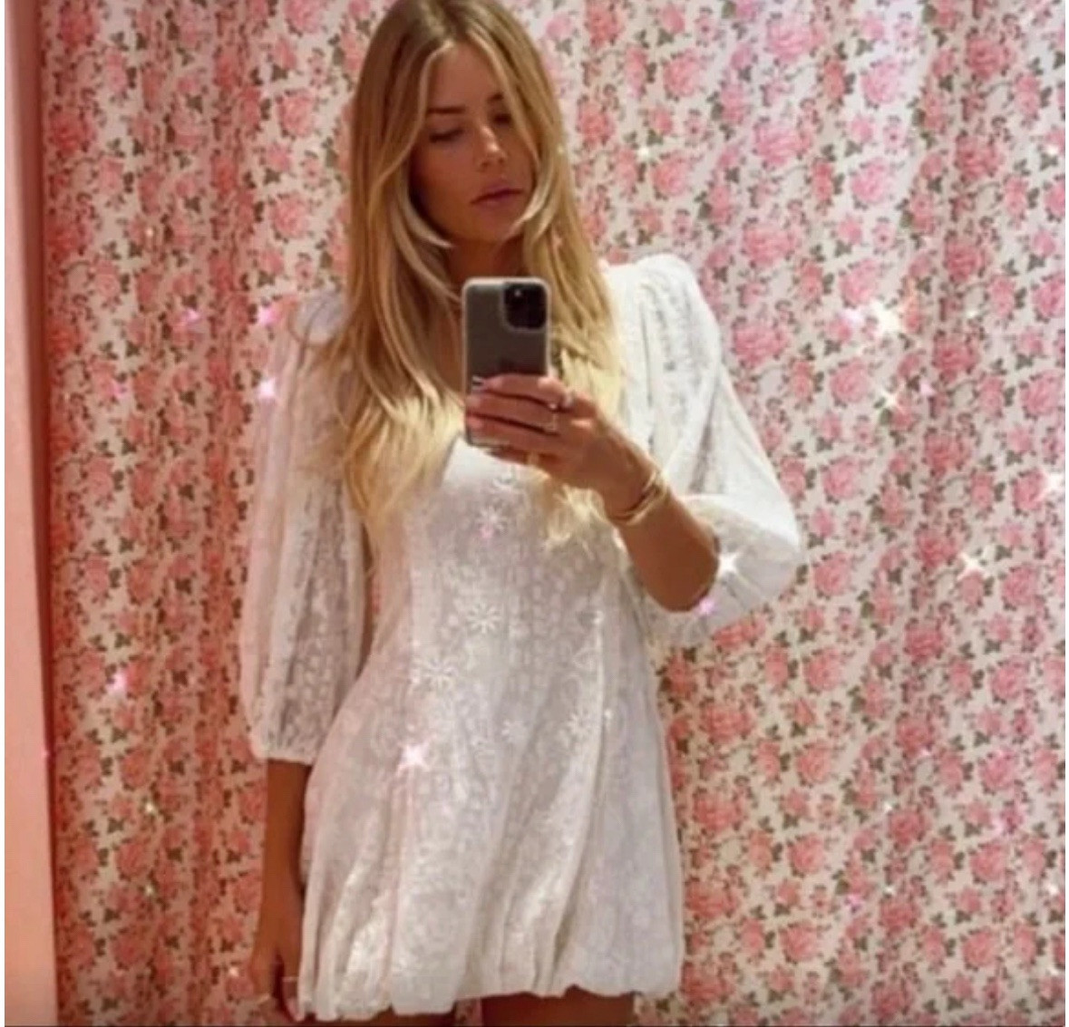 LOVESHACKFANCY Hampton Puff Sleeve Mini Dress - image 3