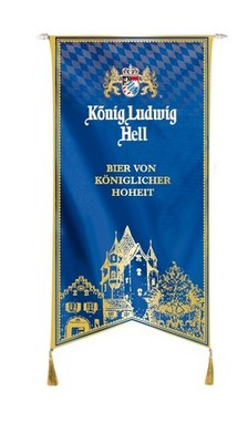 König Ludwig Hell Wimpel 75 x 150 cm