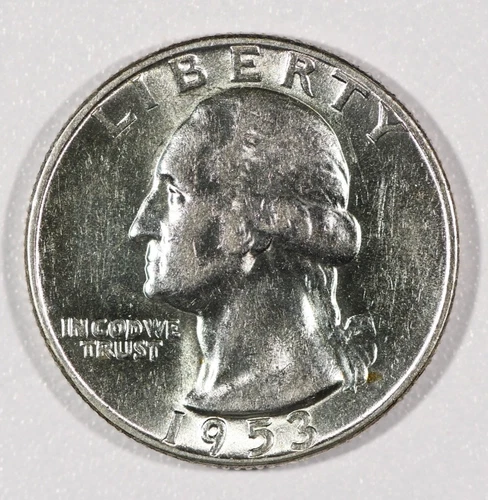 1953-P Washington Silver Quarter-Dollar Coin, Uncirculated