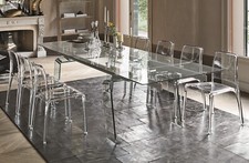 04 Sedie super resistenti, impilabili in policarbonato FUTURA Trasparenti o fumè