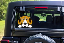 Beagle Hound Dog Decal sticker window cling, easy apply uv water resistant pet