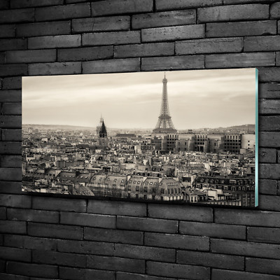 Glas-Bild Wandbilder Druck auf Glas 100x50 Sehenswürdigkeiten Eiffelturm Paris