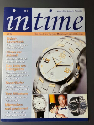 MAURICE LACROIX ''in time'' 5 2002 Trend- & Ratgeber Uhren Magazin
