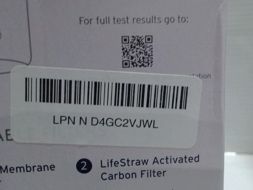 UsedLikeNew_LifeStraw Go Bottle 2-Stage with Integrated 1,000 Liter